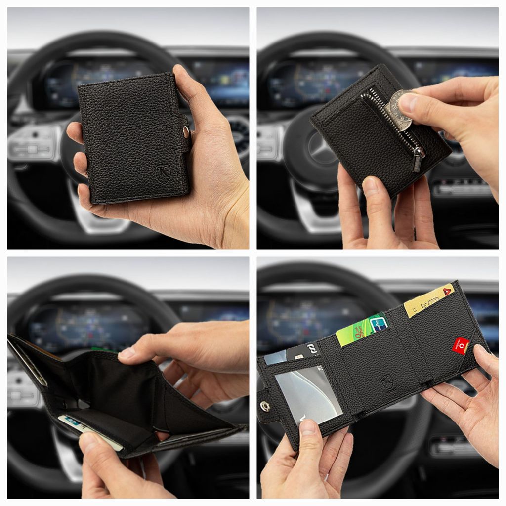 Kurt® Slim Wallet mit Münzfach & RFID-Schutz