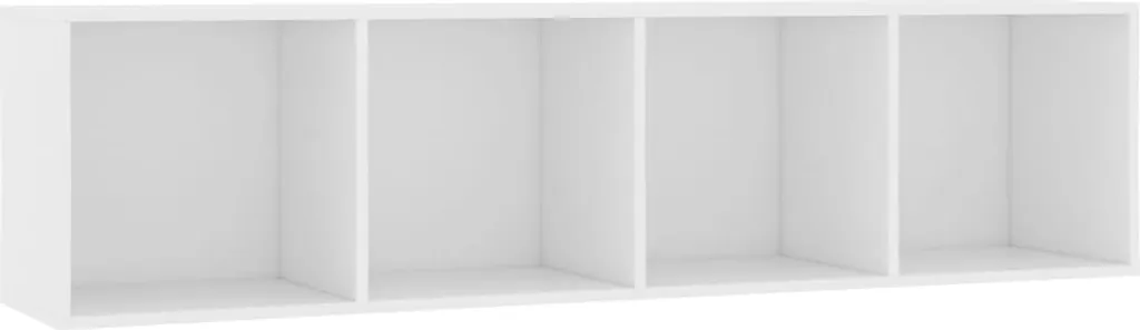 Libreria Mobile TV Bianco 143x30x36 cm - Scaffale Moderno Multifunzionale