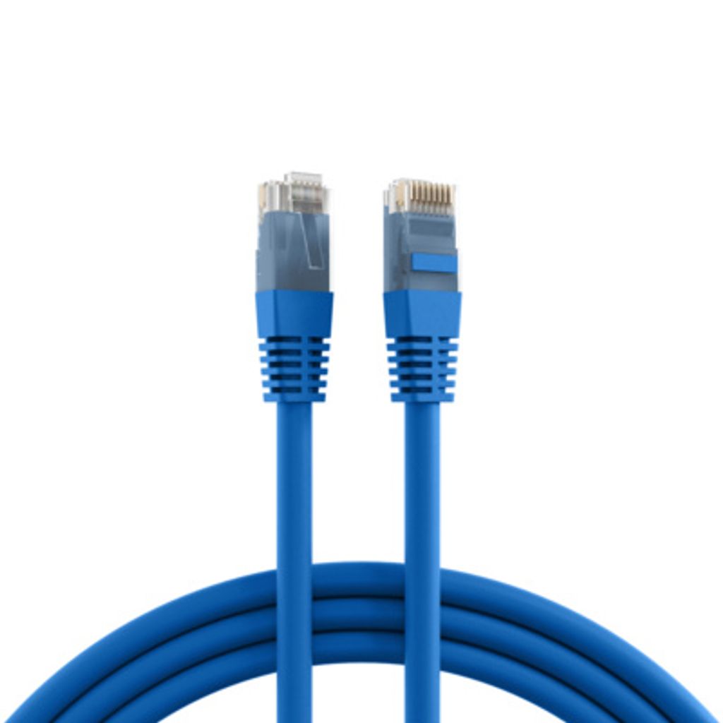 EFB RJ45 Patchkabel U/UTP, Cat.6, PVC, CCA, 0.5m, blau