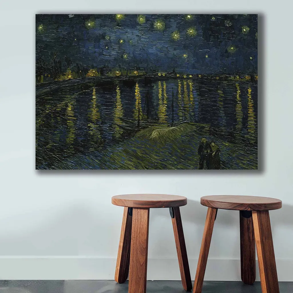 Décoration murale salon tableau toile 70x100 cm Wallity Van Gogh
