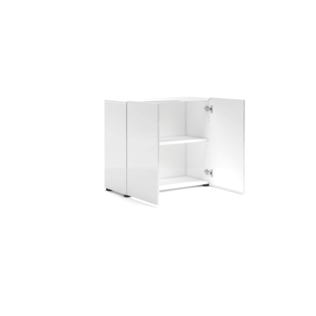 Sideboard >Mister< in weiss, Lack Hochglanz - 90x80x38cm Produktbild 4