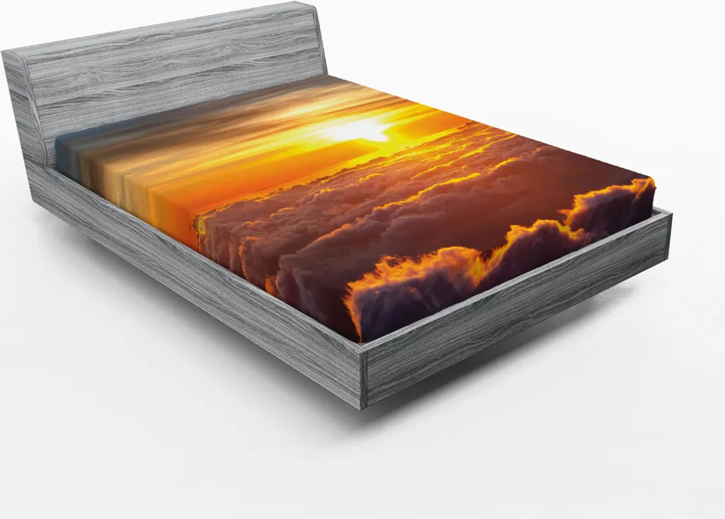Lenzuolo ABAKUHAUS 180x200 cm Angoli Arancio Tramonto Morbido