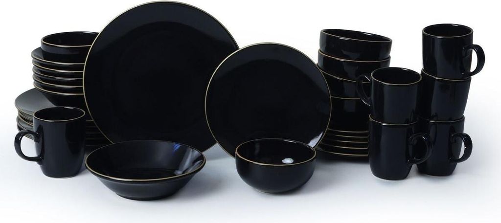 Set di stoviglie Keramika - Ege Black/Gold - 30 pezzi - 6 Immagine del prodotto 