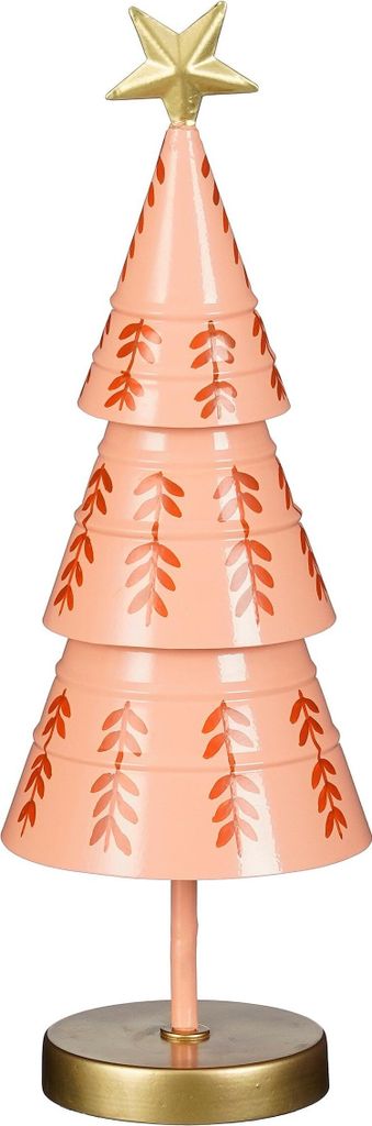Mica Decorations Dekoration Weihnachtsbaum - H40 x Ø13 cm - Eisen - Rosa