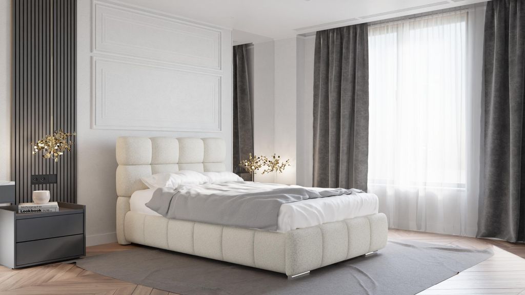 BLISS Polsterbett mit Bettkasten, ohne matratze