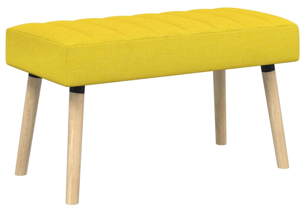 vidaXL Kanalgepolsterte Bank Helles Gelb 80 x 40 x 46 cm Stoff