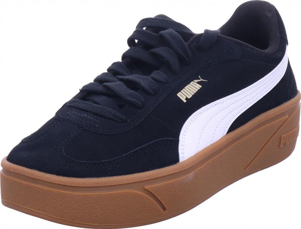 Puma Club II Era Platform SD Damenschuhe sportlicher Schnürer Schwarz, Schuhgröße:EUR 41 | UK 7
