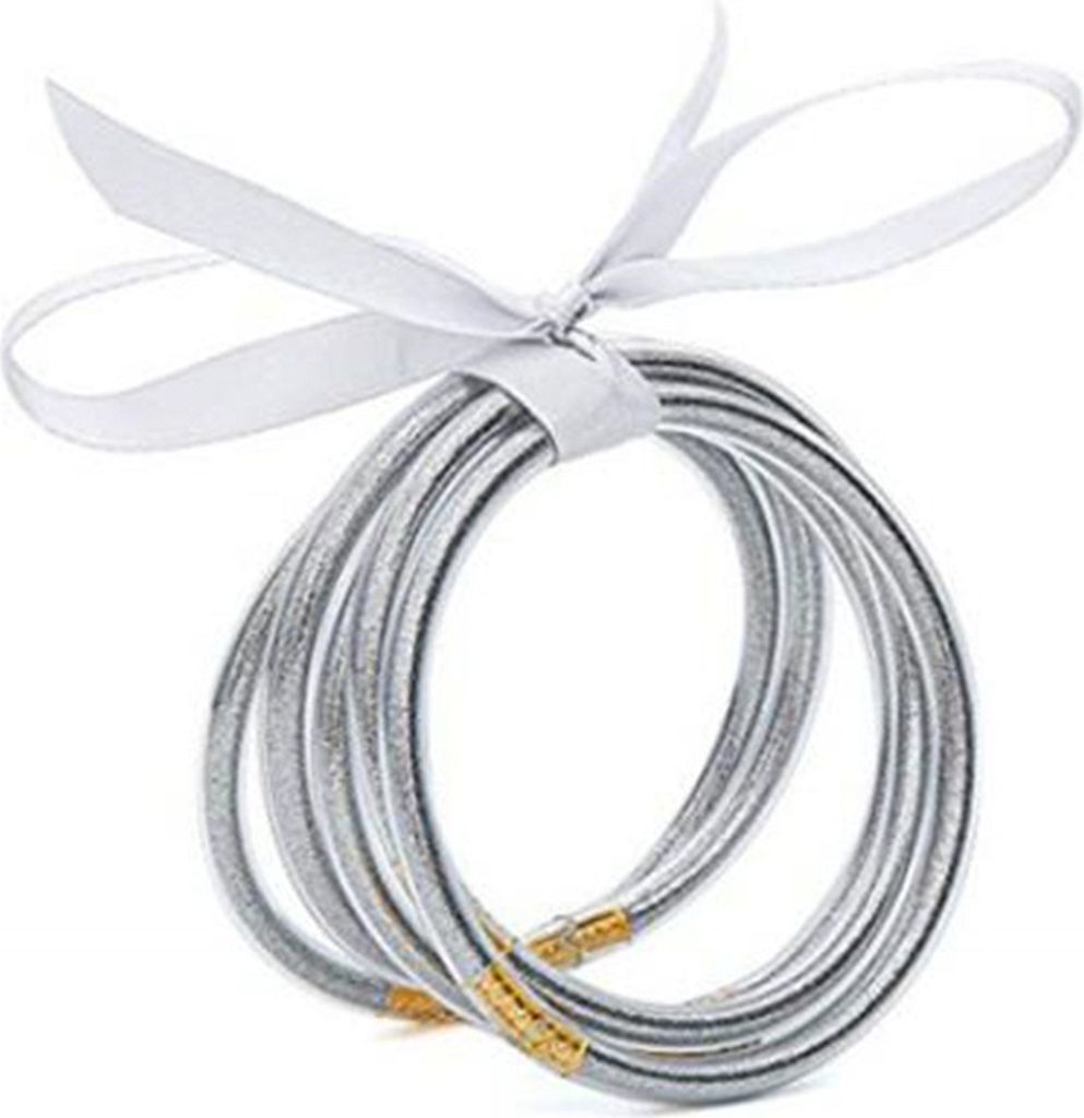 Damen-Armband-Set mit glitzernden Gelee-Armreifen mit Schleife und Schleife, Silikon-Gelee-Armbänder für Mädchen und Frauen, modischer Schmuck z...