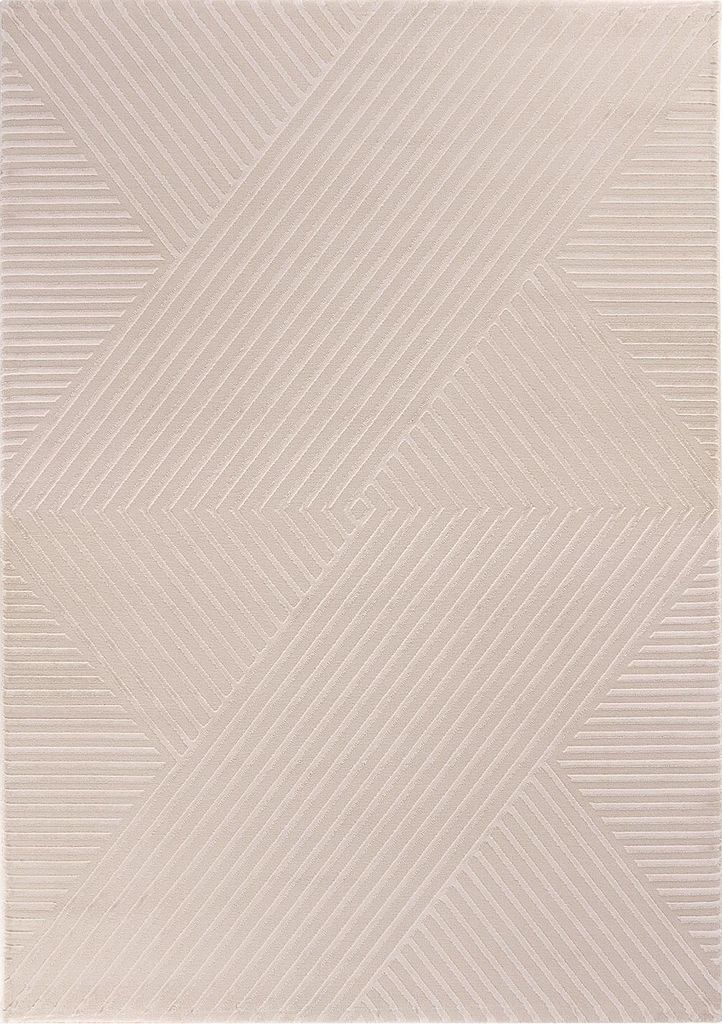 A flat lay of a rug with a geometric pattern.