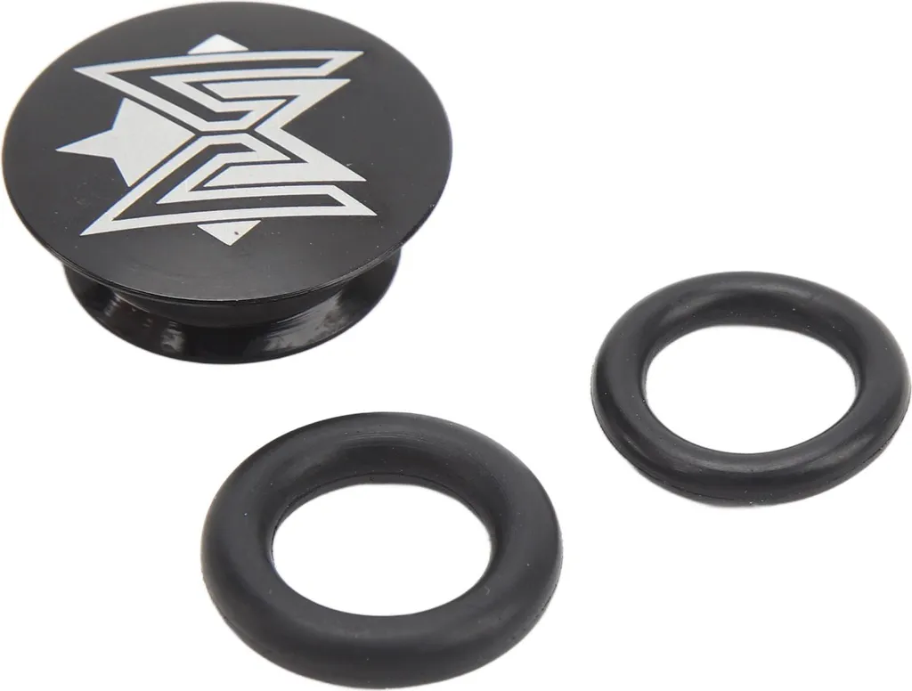 Parapolvere Guarnitura MTB Lega Alluminio Nero con Anello Gomma - 1