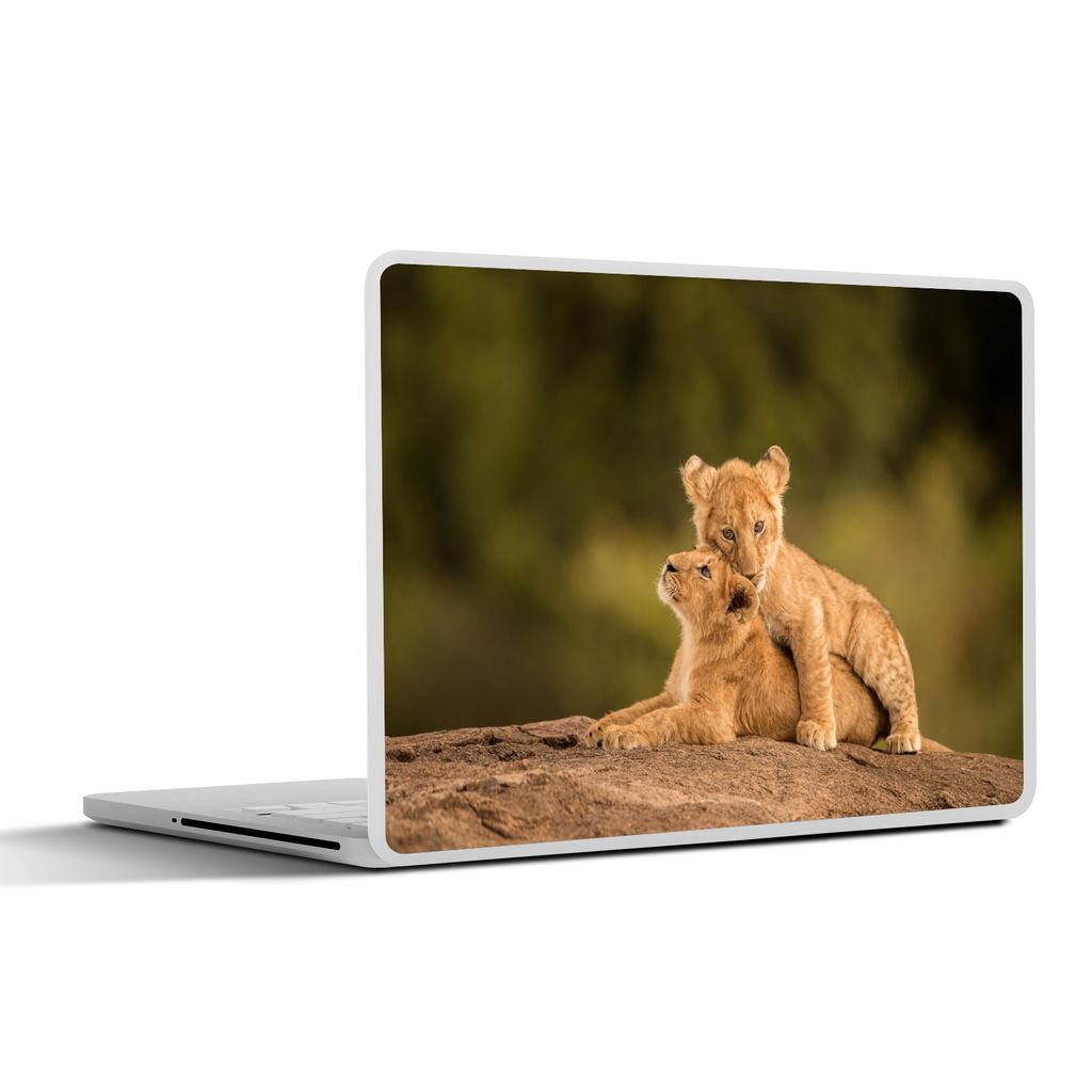 MuchoWow Laptop Aufkleber Sticker Cover Löwe - Wilde Tiere - Natur 40x30 cm - Laptop Dekoration - Selbstklebend
