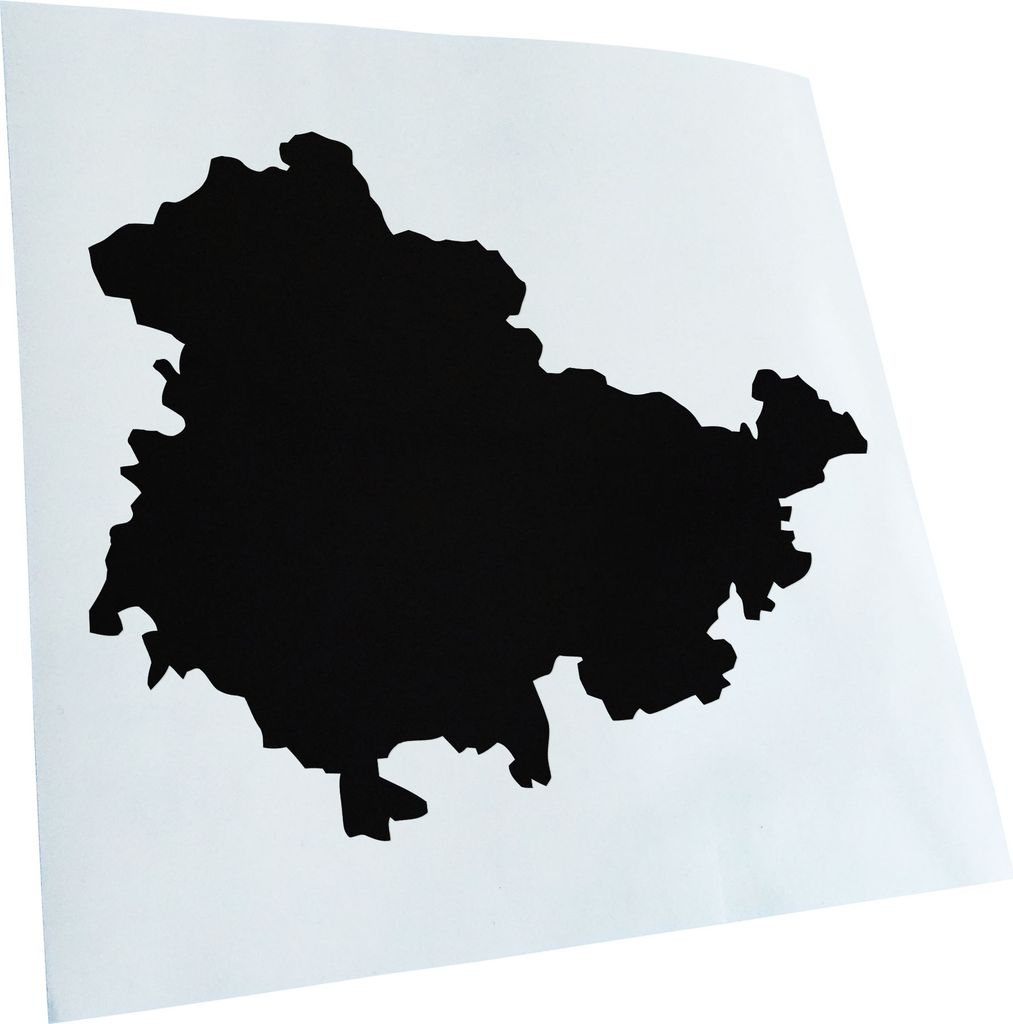 hauptsachebeklebt Kiwistar - Autoaufkleber - Thüringen Deutschland Silhouette Heckscheibe - Aufkleber für Auto Kfz Fahrrad, LKW, Truck Mofa