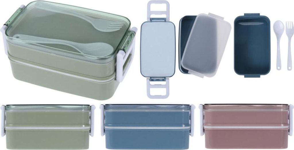 24x Lunchboxen Löffel Gabel Set Brotdosen Frühstück Schule Aufbewahrung Frische