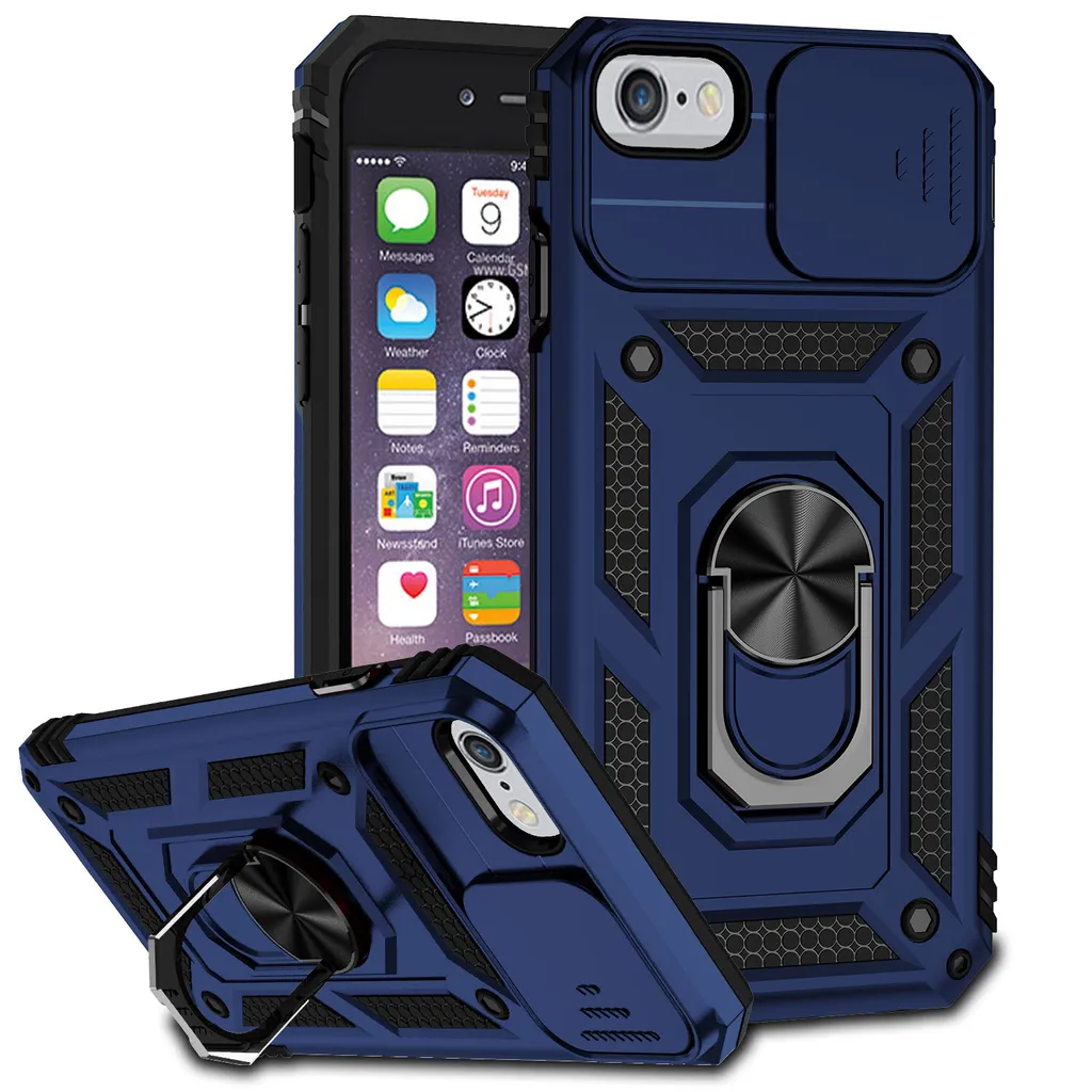Custodia iPhone 6/7/8/SE 2nd Gen Blu - Protezione 360 e Kickstand