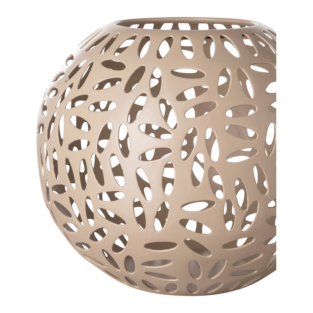 DARIA Windlicht - H.15cm x D.17cm - taupe - Eisen - Produktbild 4
