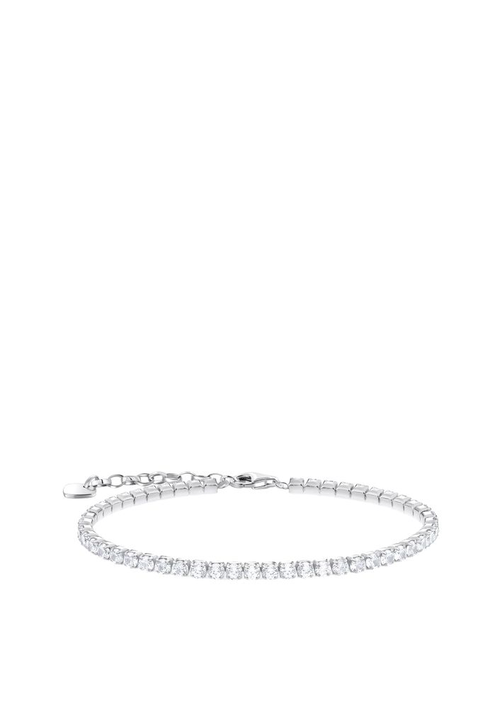 Bracciale tennis in argento con pietre bianche Immagine del prodotto 