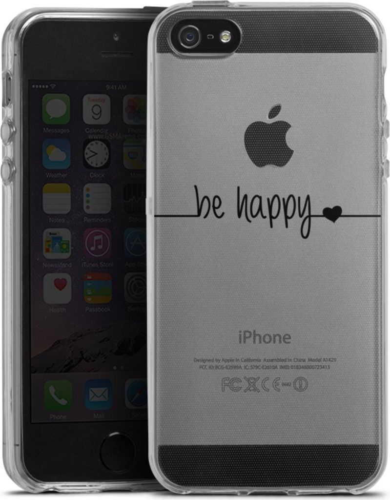 DeinDesign Handyhülle für Apple iPhone 5s Silikon Hülle Case Smartphone Schutzhülle Glück Statement Motiv ohne Hintergrund