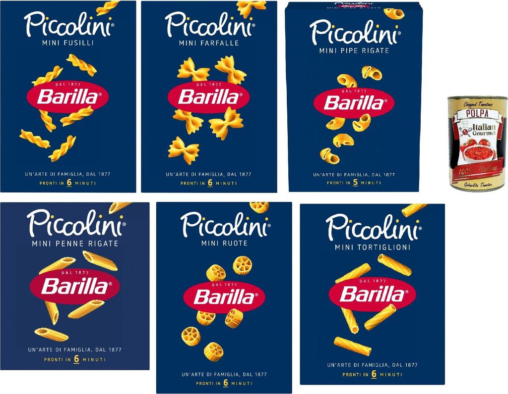 Barilla Piccolini Probierpaket, 6 Mini-Pasta Sorten: Mini Produktbild 
