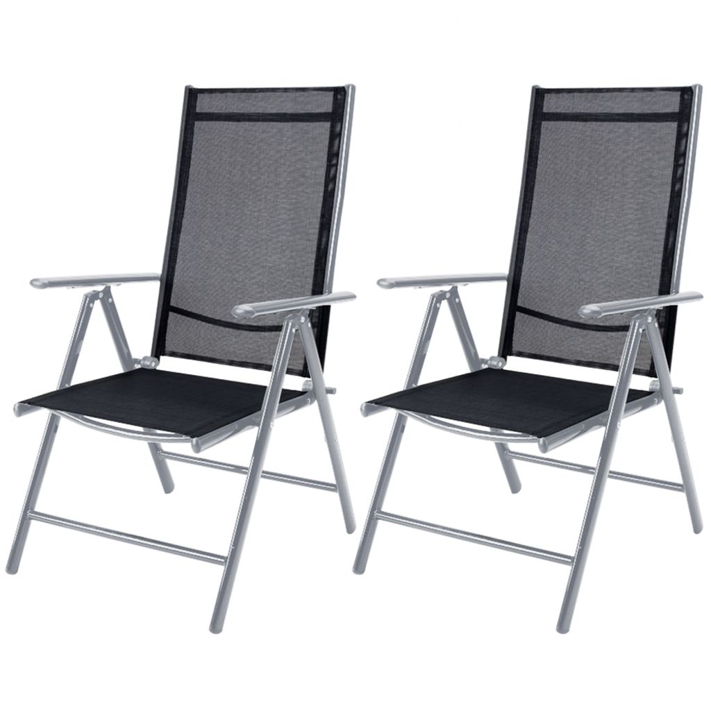 2 x Hochlehner Klappstuhl Gartenstuhl Stuhl Stühle Gartenmöbel schwarz 2er Set