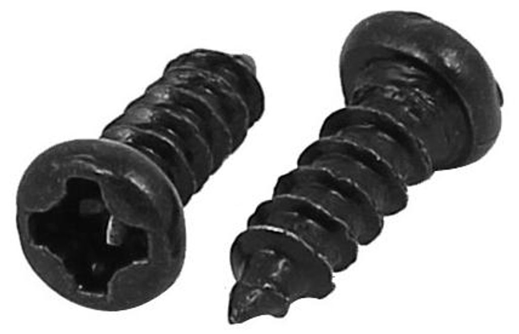 250stk. M2 x 6mm Schwarz Metall Kreuz Selbstschneidende Schrauben Rundkopf de