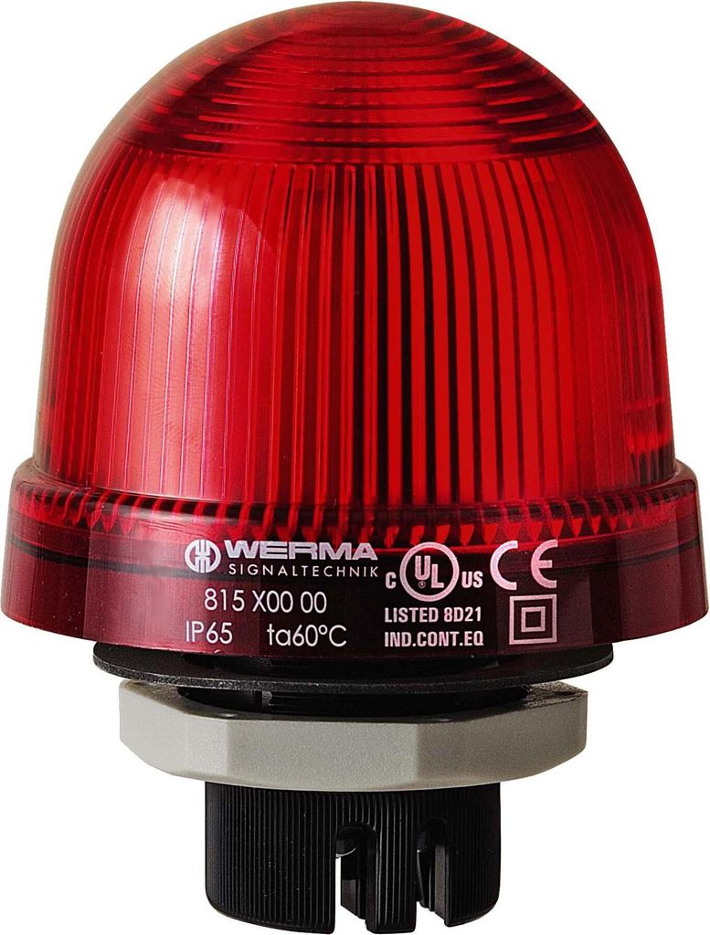 WERMA Signaltechnik Signalleuchte 815.100.00 Rot Dauerlicht 12 V/AC 12 V/DC 24