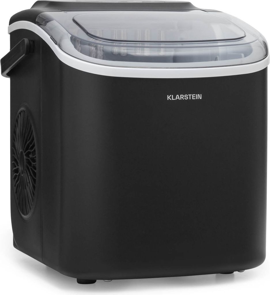 Klarstein Eiswürfelmaschine für Zuhause Camping Gastro, Schnelle Mini-Eiswürfelmaschine Klein, Profi Eismaschine für Große & Kleine Eiswürfel...