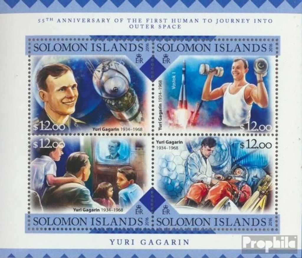 Briefmarken Salomoninseln 2016 Mi 3686-3689 Kleinbogen (kompl. Ausg.) postfrisch Platz