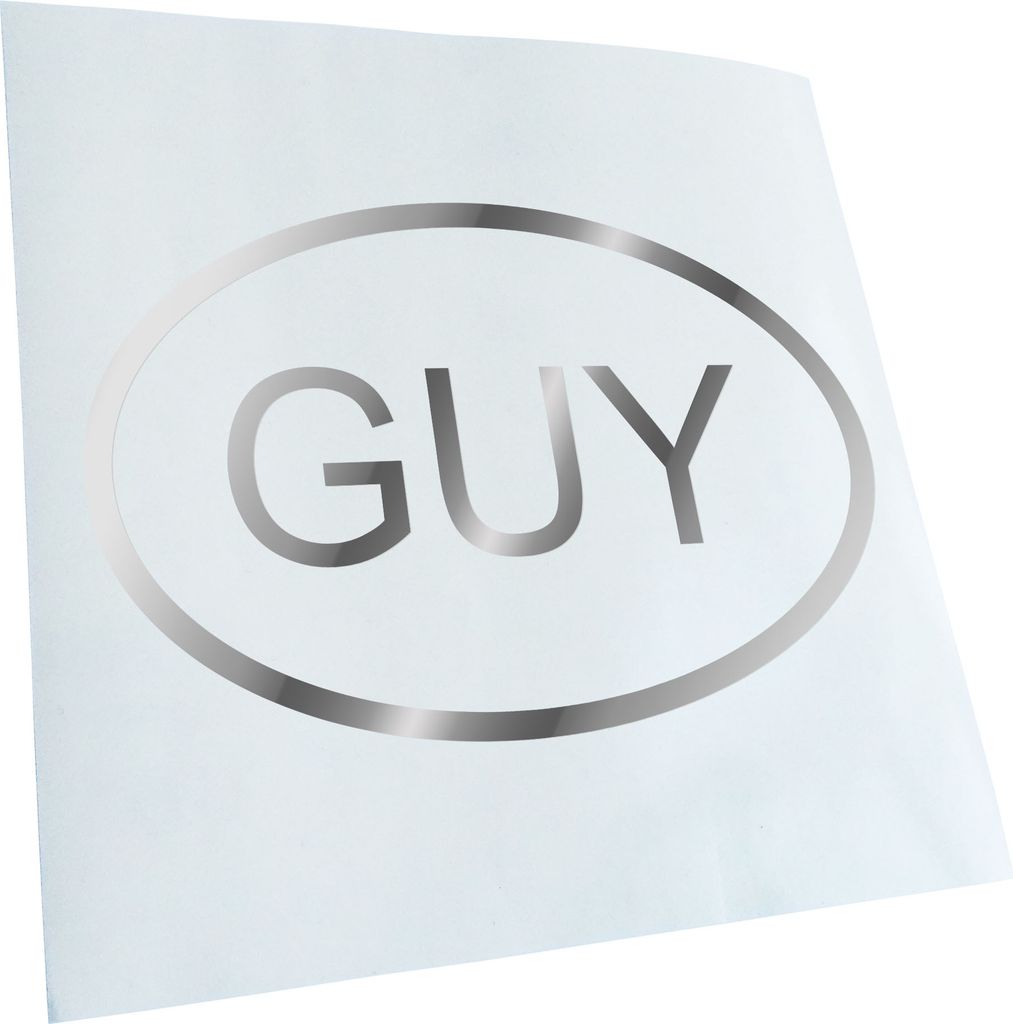 Kiwistar - Autoaufkleber - Guyana Guy Heckscheibe - Aufkleber für Auto Kfz Fahrrad, LKW, Truck Mofa