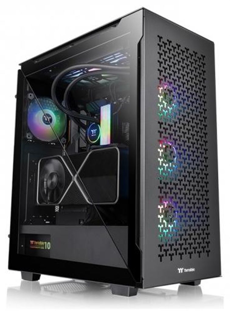 Thermaltake CA-1T4-00M1WN-02, Midi Tower, PC, Schwarz, ATX, micro ATX, Mini-ITX, SPCC, 17 cm
