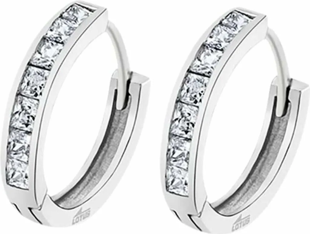 Orecchini Lotus Silver Creoles JLP3396-4-2 in Argento 925 Trendy
