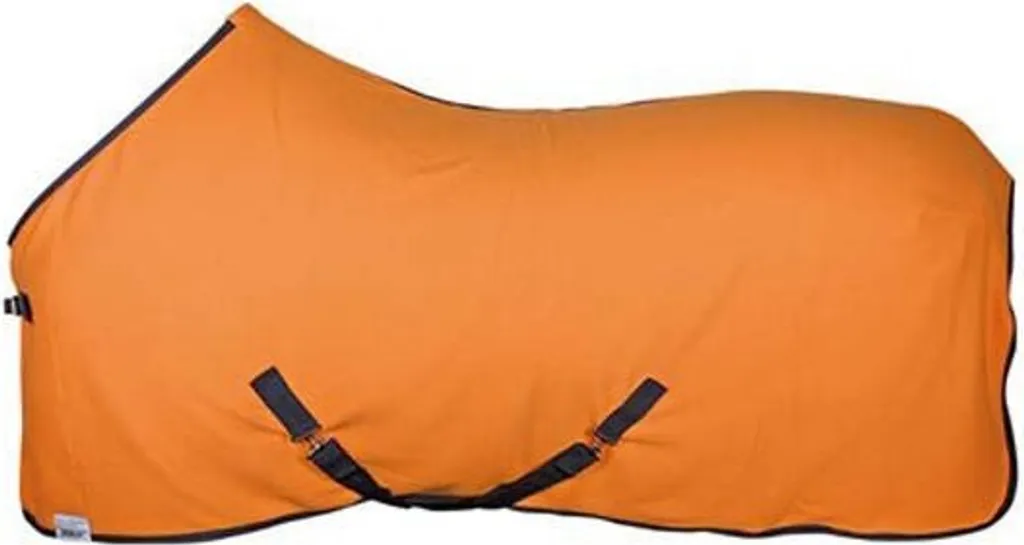Couverture polaire 165 cm Orange - Tapis Harry's Horse Colors robuste