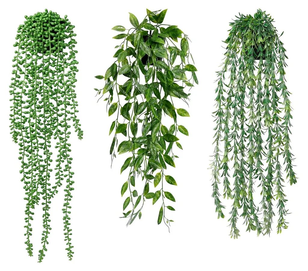 Plante Artificielle Tombante Sans Entretien - Eucalyptus 60cm Lot de 3