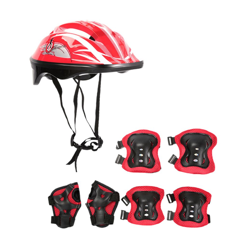 1 Set Sport Schutz Getriebe Tragen Beständig Kinder Knie Hand Ellenbogen Wachen Helm Set Sport Versorgung