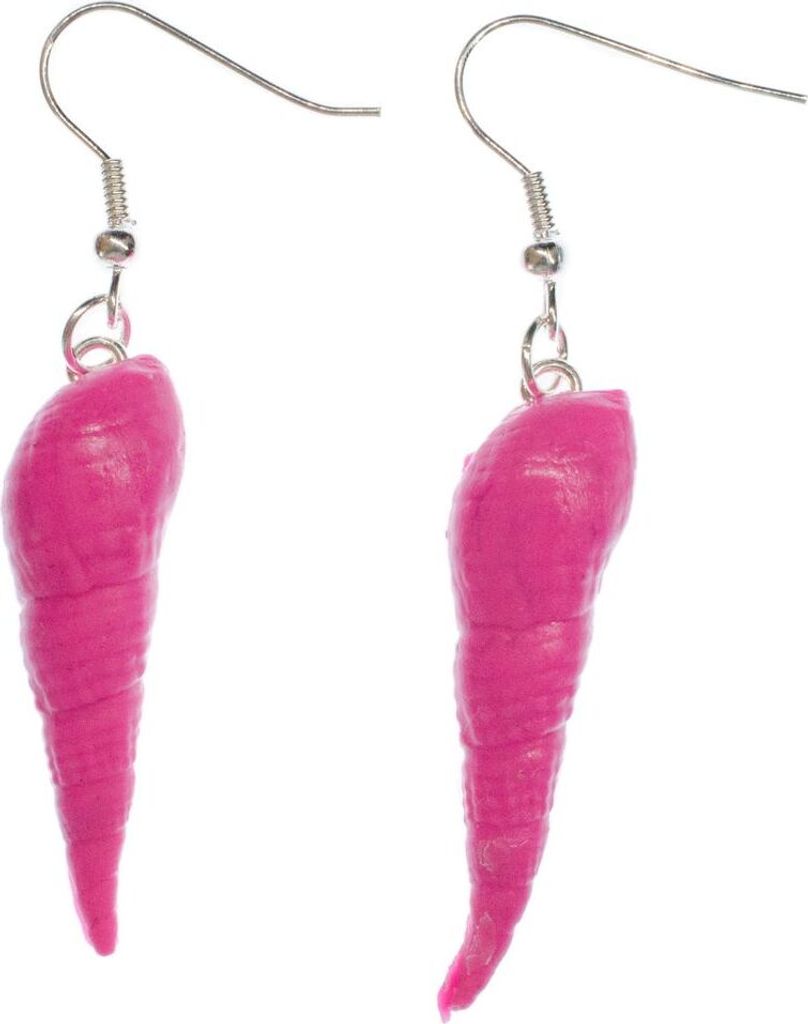Muschel 5 Ohrringe Miniblings Hänger Dangle rosa pink Handarbeit Weichtiere Meer