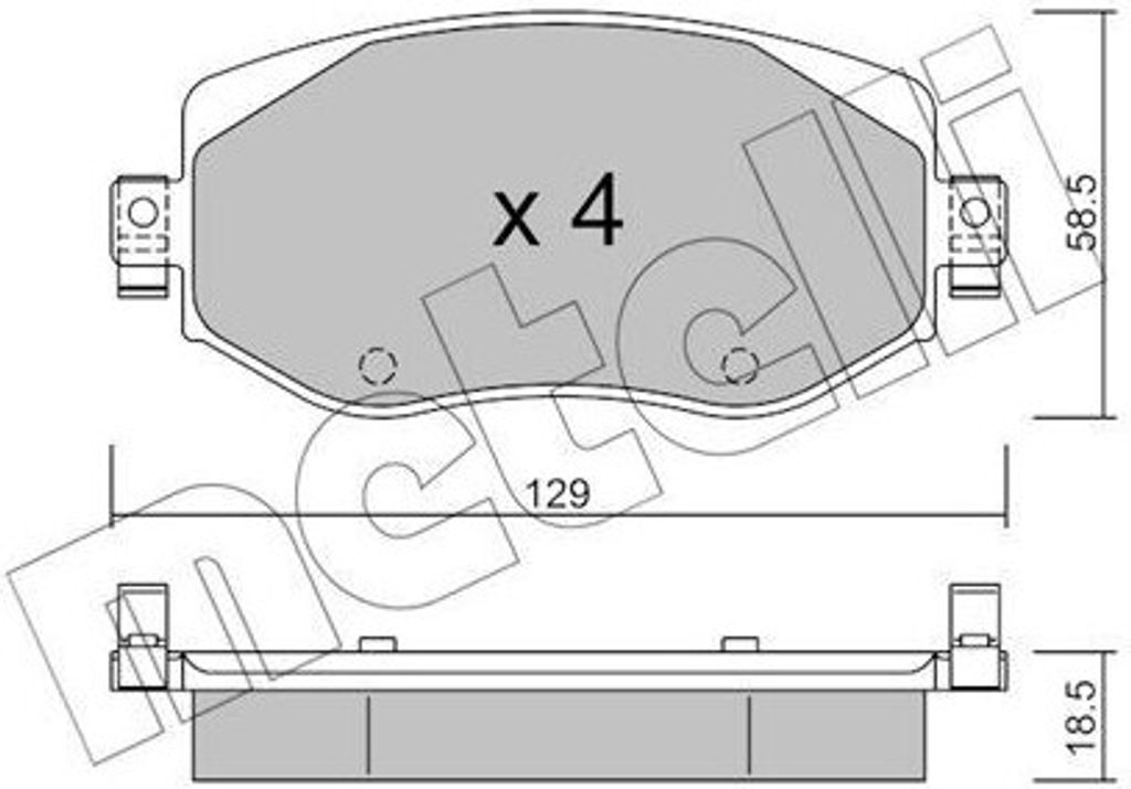 METELLI Bremsbeläge Satz Vorne Bremsklötze für RENAULT Megane IV Grandtour (K9A/M/N) 22-1110-0