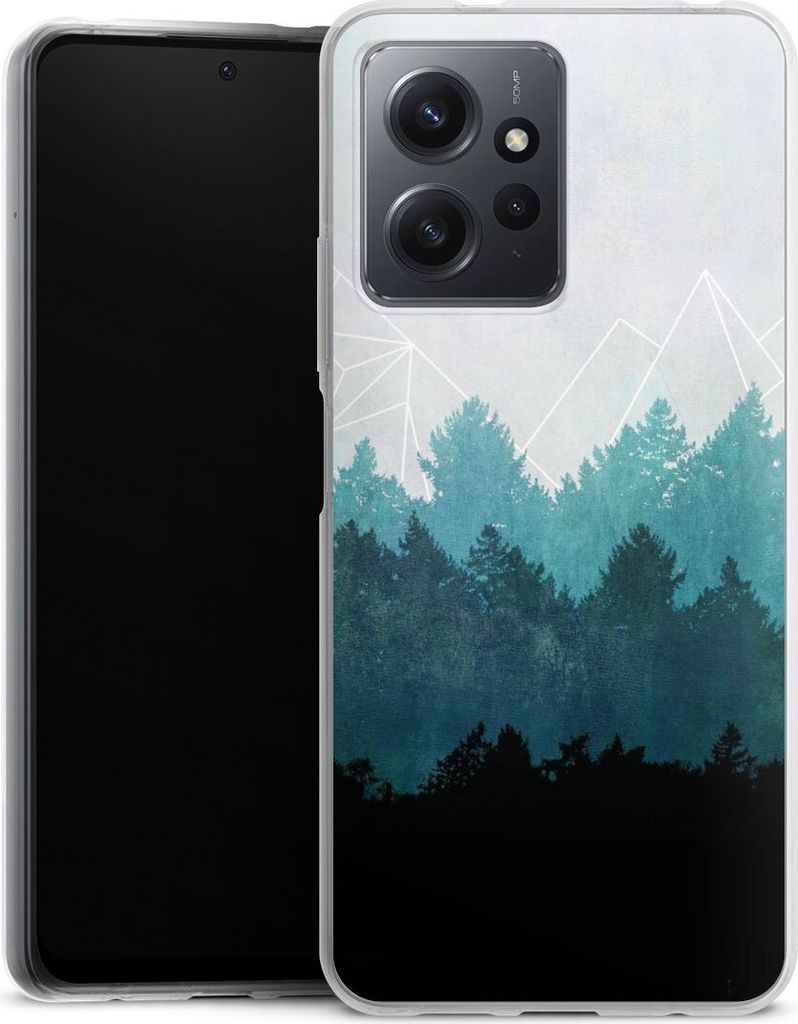 DeinDesign Handyhülle für Xiaomi Redmi Note 12 4G Silikon Hülle Case Smartphone Schutzhülle Abstrakt Baum Wald
