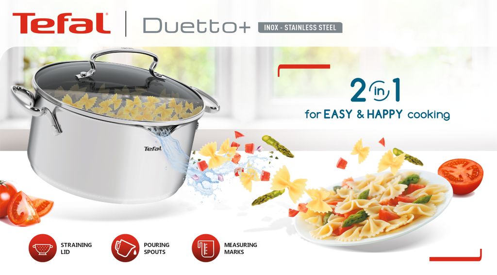 TEFAL DUETTO+ 7-Teiliges Topf-Set | Topfsets
