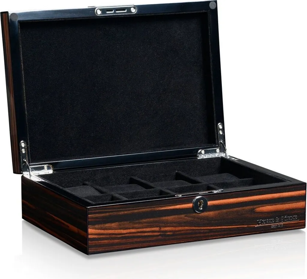 Boîte de rangement anti-poussière pour 8 montres Heisse & Söhne
