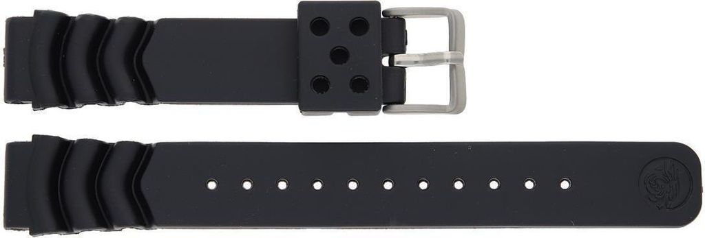 JuwelmaLux Uhrband Kunststoff schwarz JL28-10-0129 20 mm