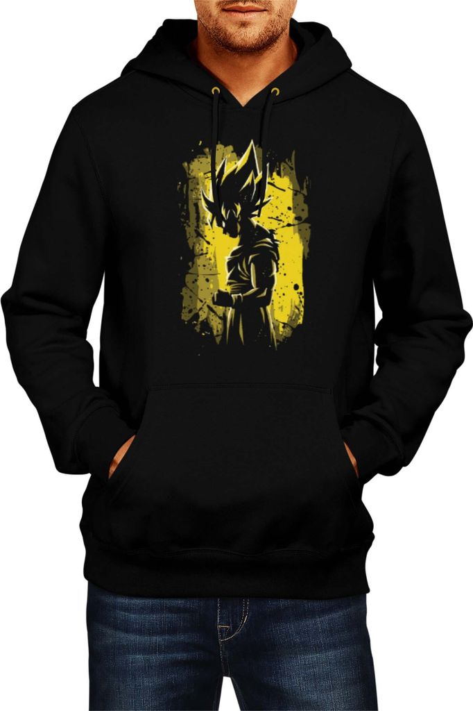 Herren Kapuzenpullover Dragon Anime Manga Ball Z Dragonball Dbz 234, Man S / Schwarz