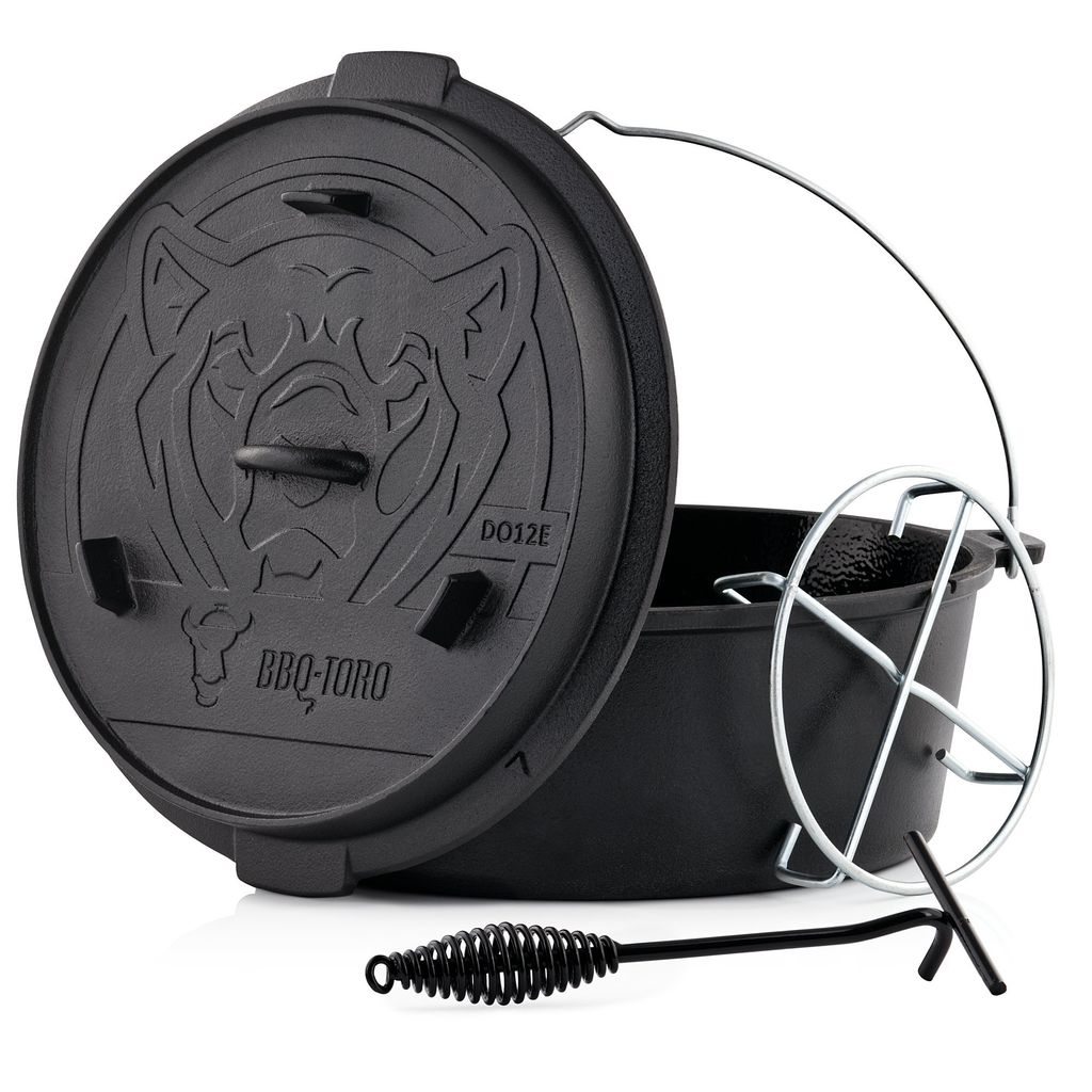 BBQ-Toro Dutch Oven Pan, 9,4 litru, litinový