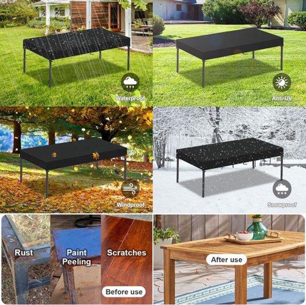 Famanu Tischdeckenhülle Wasserfest für Gartentisch - 420D Produktbild 