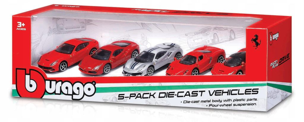 Ensemble de voitures miniatures Ferrari Bburago, échelle Image du produit 