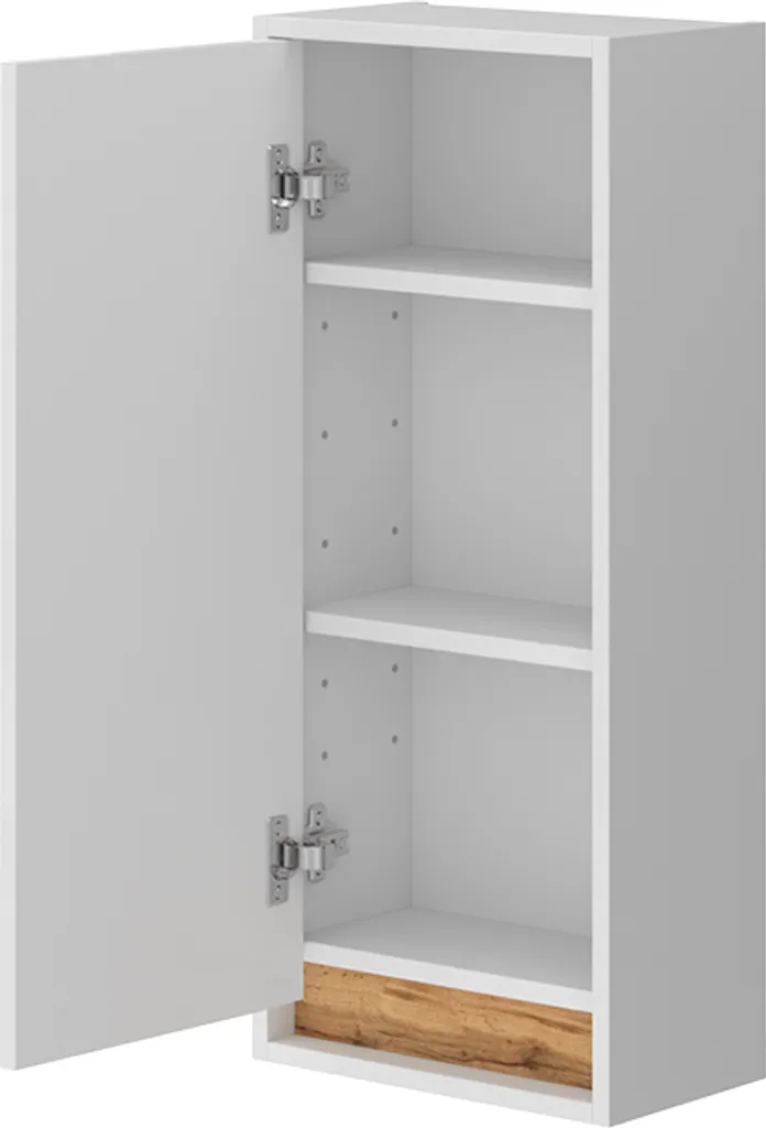 Meuble de rangement bas Vicco Detmold avec porte Blanc et Chêne Doré - 7