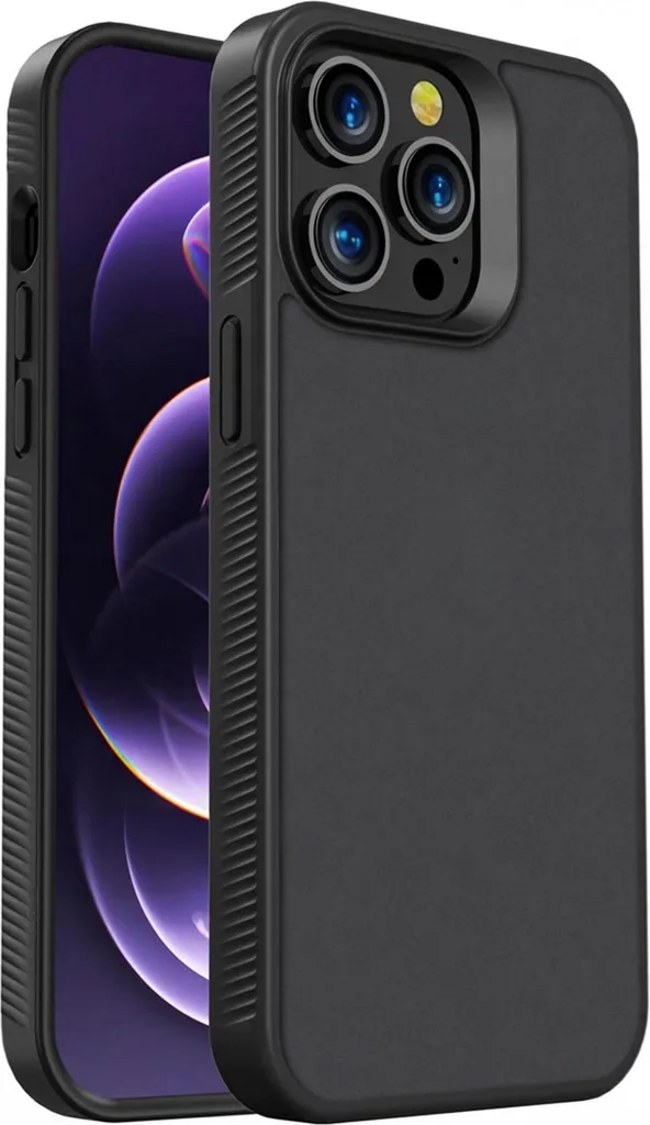 Accezz Cover iPhone 14 Pro Max Nero Satinata Rinforzata Antiscivolo