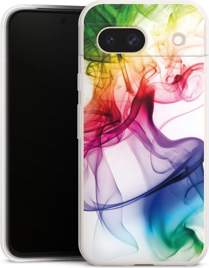 DeinDesign Slim Hülle für Google Pixel 8a Silikon Case Ultra Dünn Handyhülle Farbe Regenbogen Wasser