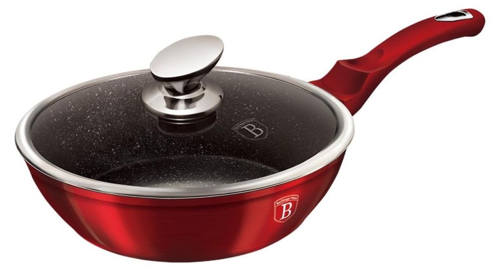 Mramorovaná pánev s poklicí 24 cm Burgundy Metalic Line Obrázek produktu 