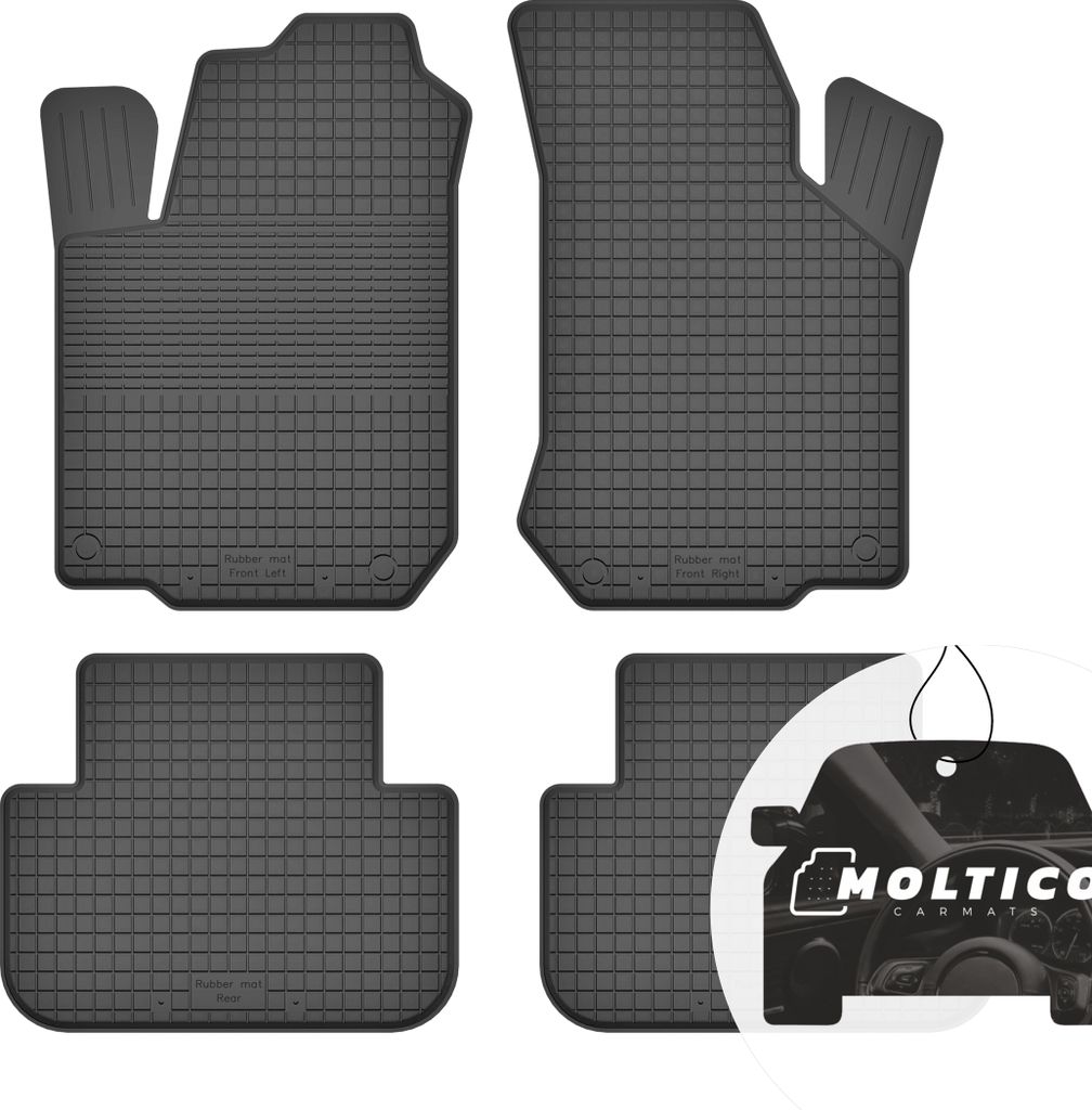 Gummimatten mit Rand Auto Fußmatten Gummi Automatten Passgenau 4-teilig Set - passend für Ford Focus MK11998-2004