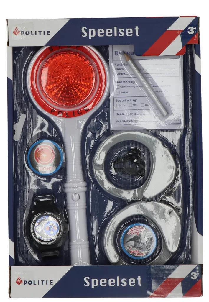 Panoplie de Police Interactive pour Jeux de Rôle avec Gyrophare Bleu