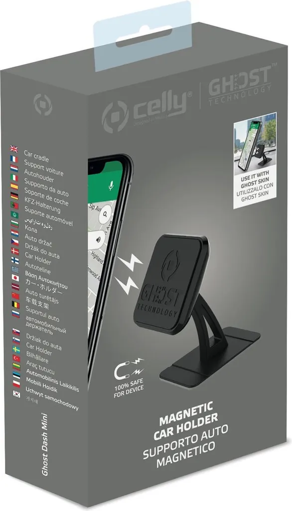 Celly GHOSTSUPERMAGBK – Supporto Magnetico Universale Per Telefono E PDA Per Auto - 3